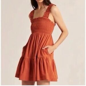 Abercrombie Smocked Bodice Easy Mini Dress